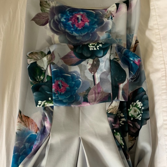 ASOS Salon Scuba Floral Crop Top Maxi Dress - Picture 2 of 5